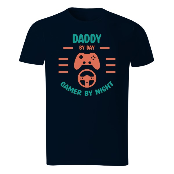 Tričko s potiskem Daddy by day and gamer by night