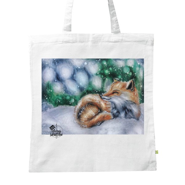 BIO plátěná taška s potiskem Motiv lišky